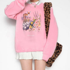 Animal Cartoon Printed Sweatshirt - Free From Label