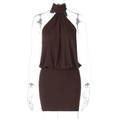 Halter Backless Mini Dress