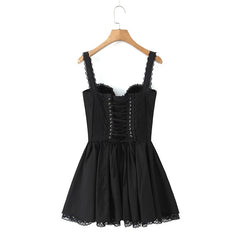 Corset Lace Flare Mini Dress - Free From Label