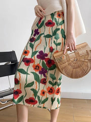 Floral Midi Print Skirt Free From Label