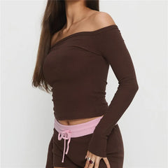 Off Shoulder Long Sleeve Top