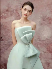 Bowknot Diamond Patchwork A-line Short Dress