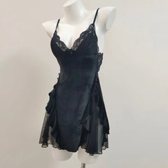 Lace Frill Mini Nightgown