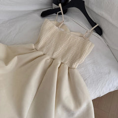 Spaghetti Strap A-Line Tiered Embroidered Bow Tulle Mini Dress
