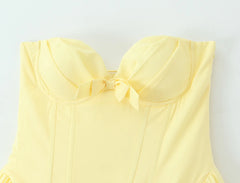 Sweetheart Neckline Bustier Strapless Maxi Dress