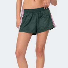 Striped  Elastic Sweat Shorts