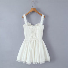 Corset Lace Flare Mini Dress - Free From Label