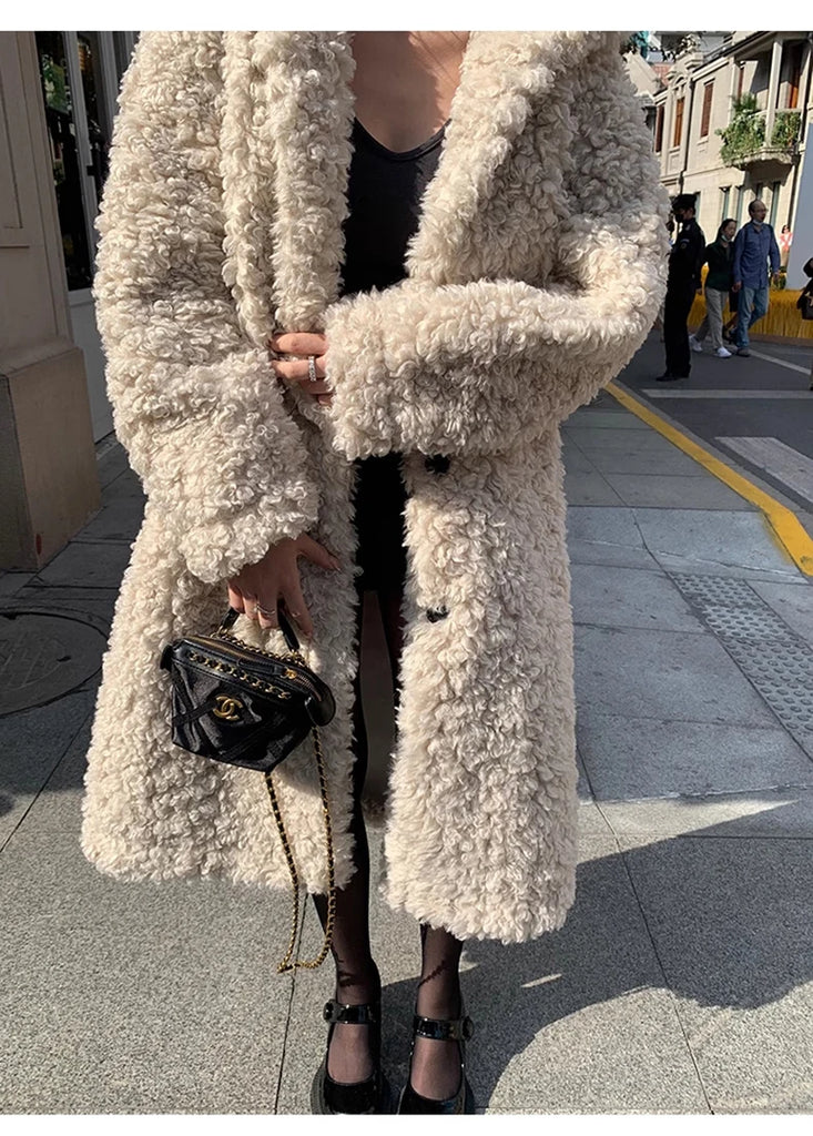 Faux Fuzzy Fur Long Coat