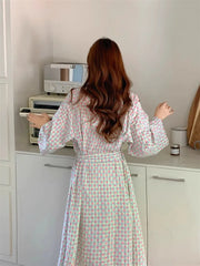 Printed Long Sleeve Night Gown Robe