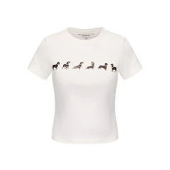 Cartoon Dog Short Sleeve Tee