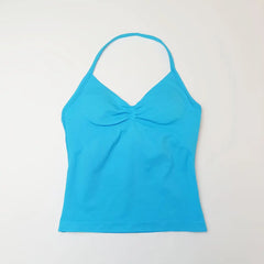 Halter Seamless Tank With Removable Pads