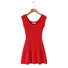 Ribbed Sleeveless Mini Dress