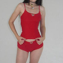 Cami Cut Out Top And Boxer Set
