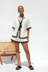 Zic Zac Patchwork Shirt And Shorts Set