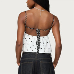 Striped Dots Patchwork Cami Top