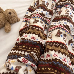 Christmas Pattern Plush Sweatshirt