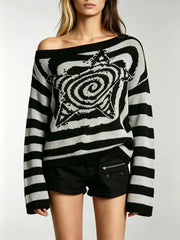 Swirly Star Pattern Sweater
