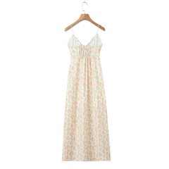 Floral Print Cami Tie-Up Midi Dress - Free From Label