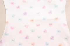 Heart Print Spaghetti Strap Romper