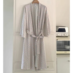 Printed Long Sleeve Night Gown Robe