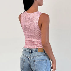 Glitter Crop Tank Top