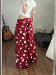 Star Print Baggy Sweatpants