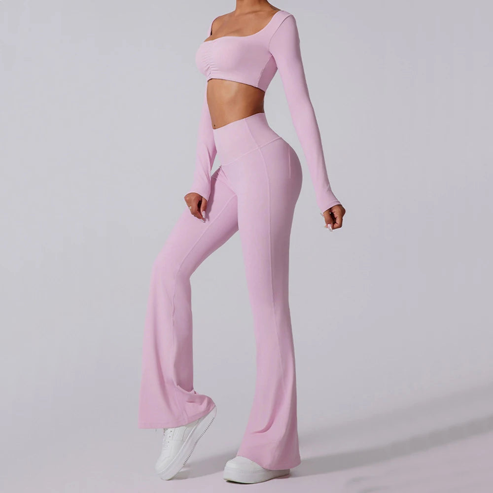 Person wearing a pink athletic outfit 