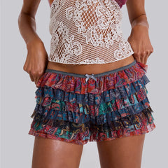 Lace Ruffle Shorts Layered Bloomers