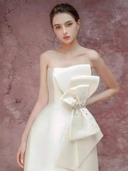 Bowknot Diamond Patchwork A-line Short Dress