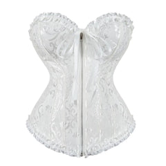 Satin Bow Lace Strapless Corset Top