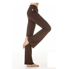 High Waist Drawstring Flare Leggings Yoga Pants