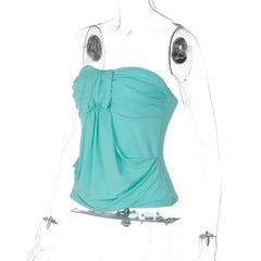Strapless Ruched Front Top