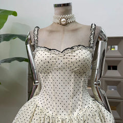 Polka Dot Tiered Ruffle Hem Mini Dress