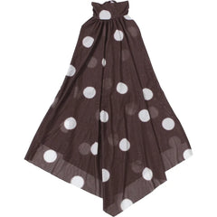 Brown Mesh Backless Polka Dot Top
