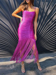 Tassels Fringe Midi Dress