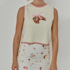 Knit Print Vest