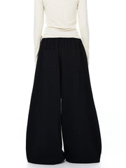 Black Rhinestone Cross Wide Leg Sweatpants