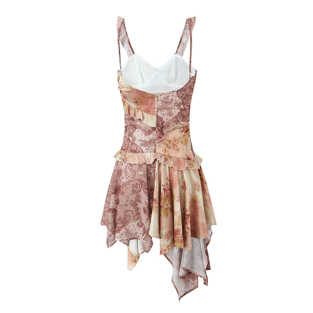 Patterned dress with floral design 
