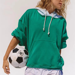 Two Tone Drawstring Hoodie