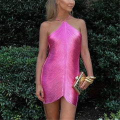Tassel Halter Mini Dress