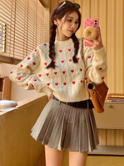 Heart Cabel Knit Sweater - Free From Label