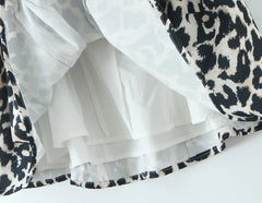 Leopard Dot Deep Halter Dress