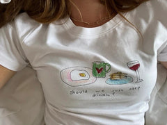 Food Graphic Sketch White Tee - Free From Label