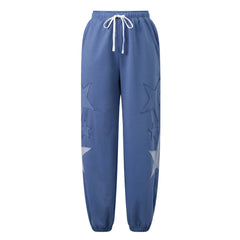 Star Patch High Waist Drawstring Jogger
