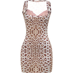 Square Sleeve Lace Trim Mini Bodycon Dress