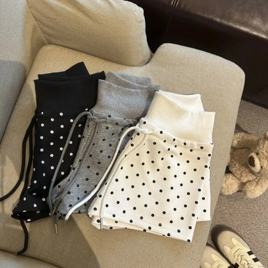 Polka Dot Drawstring Shorts