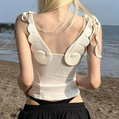Angel Wing Tie Up Tank Top