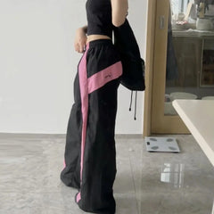 Women Hip Hop Baggy Straight Streetwear Trousers