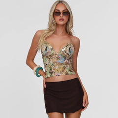 Sequin Strap Cami Top