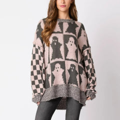 Halloween/Christmas Print Sweater